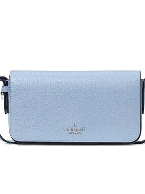 New Kate Spade Juliette Crossbody Bag Pebble Leather Muted Blue